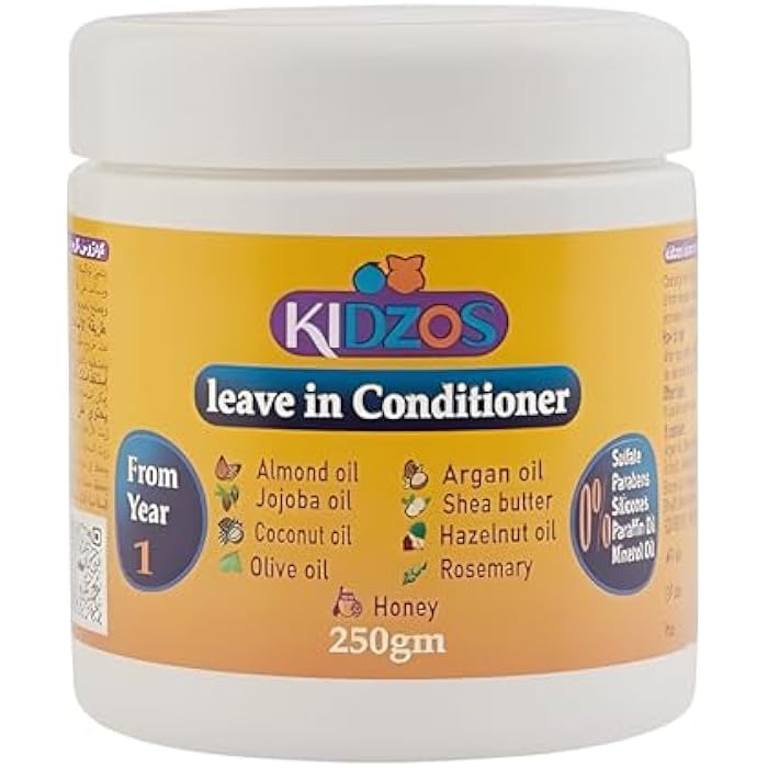 Kidzos Leave In Conditioner 0% Paraben&Silicones, 0% Paraffin Oil, 0% Sulfate,0% Minerol Oil-250gm - Image 1